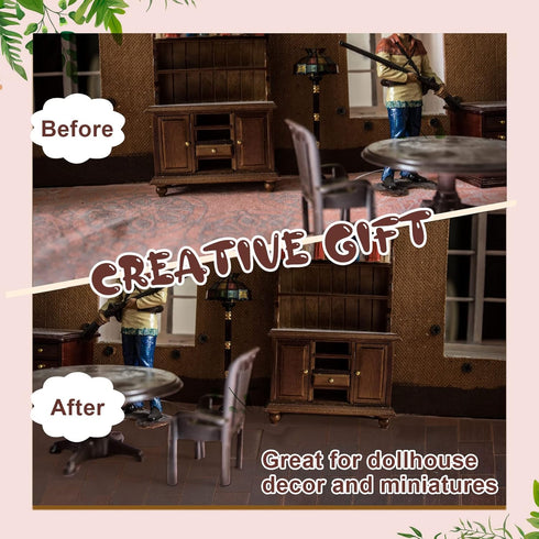 200 Pcs Miniature Dollhouse Flooring Mini Wooden Dollhouse Floor Boards 1 12 Scale Dollhouse Accessories Geometric Bamboo Doll House Furniture Woo...