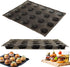 Mesh Silicone Hamburger Bun Mould, 20-Cavity Mini Hamburger Mould Silicone for Gluten-Free Hamburger Buns with Pinholes for Better Air Circulation...