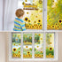 92 Pcs Summer Sunflower Bulletin Board Decorations Sun Flower Cutouts with Growth Spring Yellow Flower Bulletin Board Set for Classroom Window Wal...