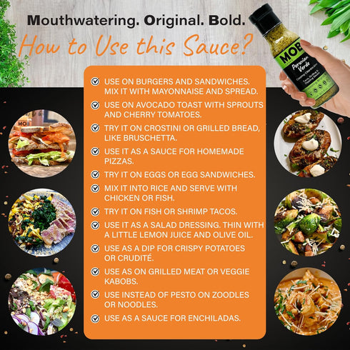 MOB Sauce Peruvian Verde – Award Winning, Creamy Cilantro Lime Taco, Grilling & Dipping Sauce that’s Vegan, Gluten-Free, Keto-Friendly with Natura...