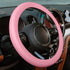 Spurtar Pink Steering Wheel Cover Women Girls, Soft Pink Car Accessories Ultra Thin Silicone Texture Cute Steering Wheel Covers, Fit Diamenter 15"...