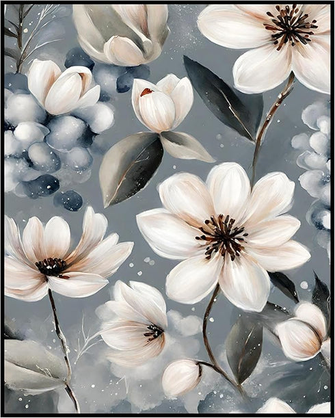 Posterizer 1 pcs-dainty flowers in nature -oil painting style-13-Floral & Botanical Art-Landscape & Nature Art-Living Room Bedroom Decor- unframed...