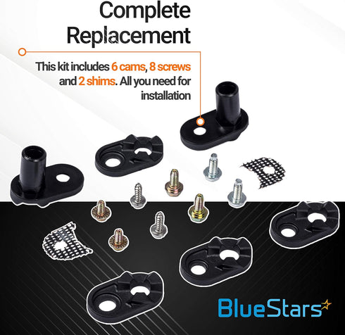 Lifetime Warranty 4318165 Refrigerator Door Closer Cam Kit Replacement Part by BlueStars - Exact Fit for Whirlpool Kenmore KitchenAid Roper Estate Refrigerators - Replaces AP3103517 EA358690 PS358690