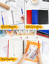 SUNEE 5 Subject Notebook College Ruled - 300 Pages, 8.2"x10.8", 5 Pocket Colored Dividers, 3-Hole Punched Paper, Blue...