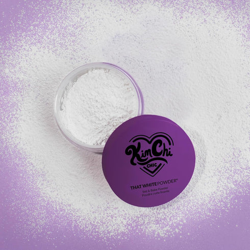 KimChi Chic Beauty That White Powder, Mattifying Makeup Setting Powder for All Skin Types, Long-Lasting Face Powder Helps Minimize the Appearance ...