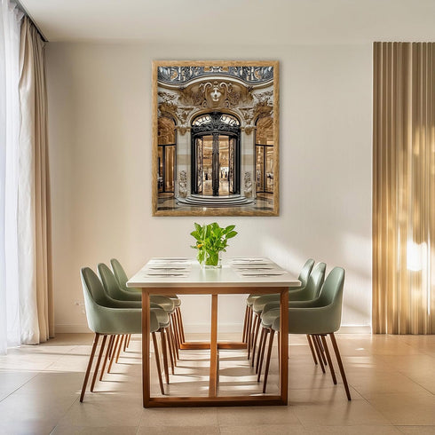 Posterizer 1 pcs-black-and-white photograph of Luxury store front 11-Photography Art-Retro Art-Gift for Women, Fashionistas, Designer Fashion Fans...