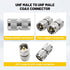 Anina UHF PL259 Male to Male Coax Connector, 2 Pcs Low Loss RF PL-259 Male Adapter for CB Ham Radio Antenna, Coaxial Cable, SWR Meter, LMR, LAN, C...