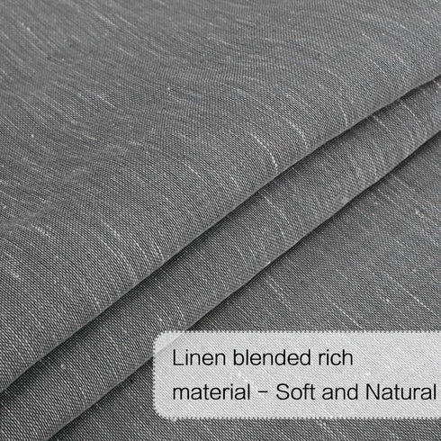 H.VERSAILTEX Linen French Door Curtains Semi Sheer Light Reducing Privacy Doors Window Cover with Tieback | Rod Pocket 1 Panel Door Shades for Gla...