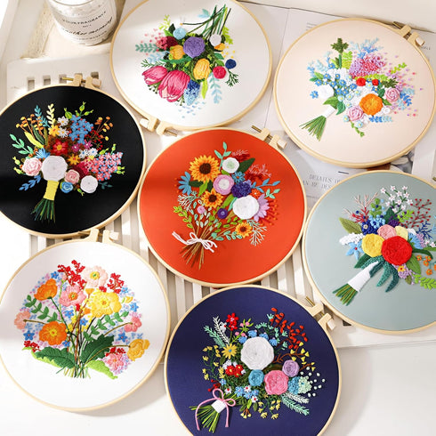 iNee Embroidery Fabric Squares Cotton, 10 Squares of 10 x 10-inch, Cream...