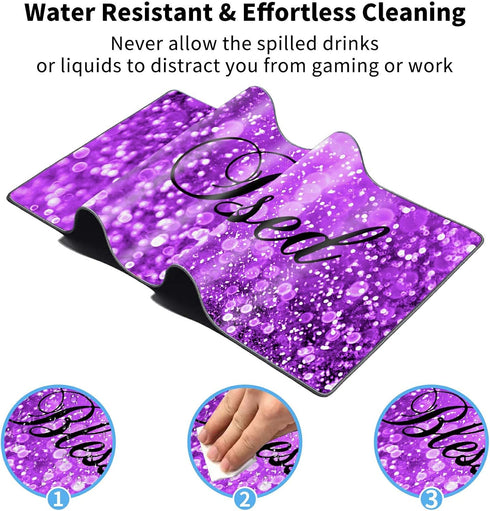 Desk Pad, Gaming Mouse Pad Extended Mouse Mat with Stitched Edge, AUOX Large Mousepad XL 31.5" x 11.8" Non-Slip Rubber Base Keyboard Pad for Lapto...