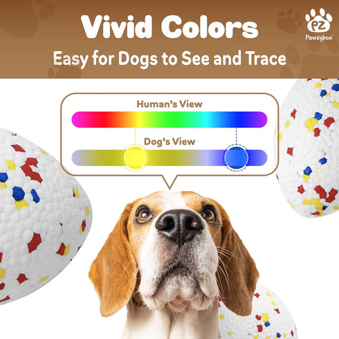 Pawzyboo Indestructible Dog Ball, Durable Dog Balls Aggressive Chewers to Fetch, Football Toy for Dogs, Tough Large Dog Balls, Dog Chew Balls, Vir...