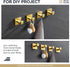 Angle Simple Towel Hook Brushed Gold 2 Pack, 304 Stainless Steel Square Robe Hook for Bathroom...