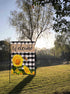 Welcome Spring Bee Garden Flag White and Black Sunflower Garden Flag Burlap Vertical Double Sided Farmhouse Party Yard Outdoor Decoration 12.5 x 1...