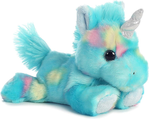 Aurora® Vibrant Bright Fancies™ Blueberryripple Unicorn™ Stuffed Animal - Eye-Catching Fun - Delightful Cuddles - Blue 7 Inches...