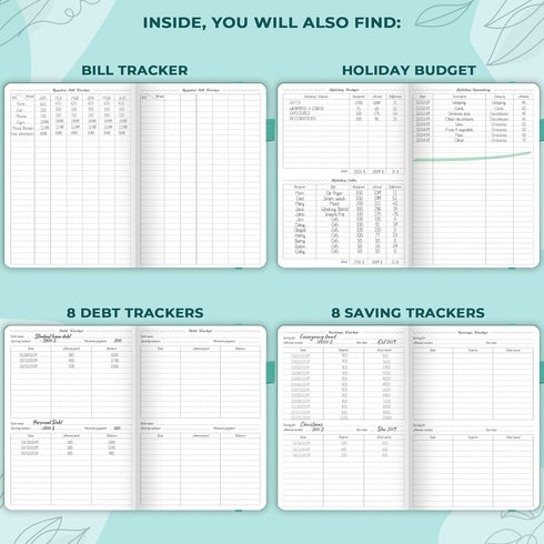 GoGirl Budget Planner – Monthly Financial Planner Organizer Budget Book. Expense Tracker Notebook Journal to Control Money, A5 (Turquoise)...