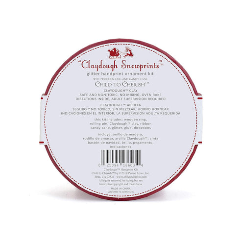 Child to Cherish Glitter Baby Handprint First Christmas Ornament Kit with Wooden Ring...