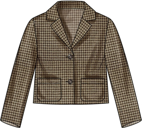 Simplicity Children's and Girls' Relaxed Fit Lined Jacket Sewing Pattern Kit, Design Code S9831, Sizes 7-8-10-12-14, Multicolor...