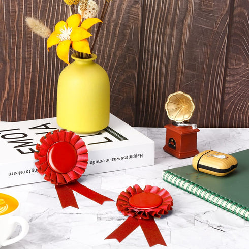 12 Pieces Blank Award Ribbon Prize Ribbon 1st Place Rosette Ribbon Award Medal Winner Victory Ribbon Recognition Participation Ribbon for Competit...