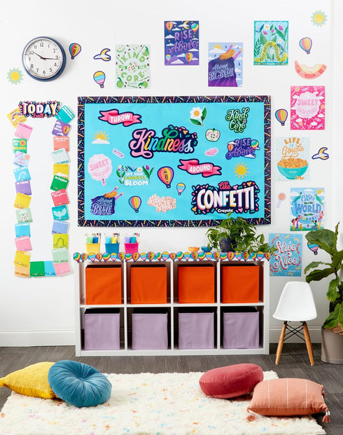 Eureka Crayola Colors of Kindness Classroom Bulletin Board Set for Teachers, 21 Pieces...