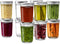 Glass Regular Mouth Mason Jars, (12 Pack) Glass Jars with Silver Metal Airtight 1 Piece Lids for Meal Prep, Food Storage, Canning, Drinking, Overn...