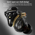 KZ DQS Dynamic Driver Semi-Open HiFi Sound in-Ear Headphones/Earphones/Earbuds, KZ Extra Bassy Drummer in Ear Monitor Headset (Black, with Microph...