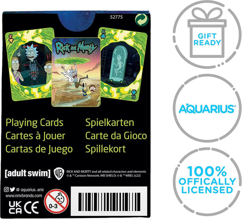AQUARIUS Rick and Morty Playing Cards – Rick and Morty Themed Deck of Cards for Your Favorite Card Games - Officially Licensed Rick and Morty Merc...