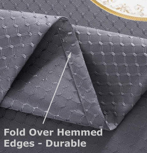 Tektrum Heavy Duty 70 X 70 inch Square Elegant Waffle Weave Check Jacquard Tablecloth Table Cover -Waterproof/Stain Resistant/Wrinkle Free - Great...