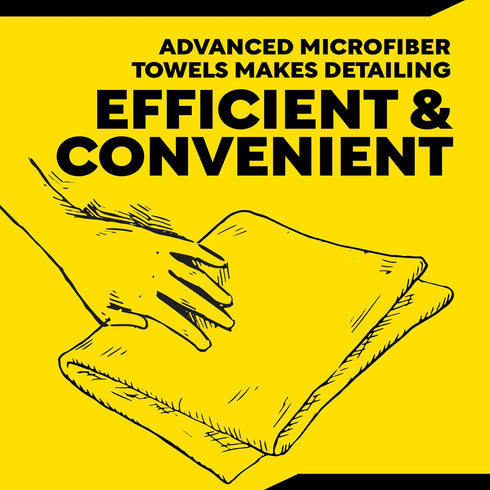 Meguiar's Supreme Shine Microfiber Towels for Cars, Absorbent Ultra-Plush Car Microfiber Towel Set for Effectively Removing Car Care Products With...