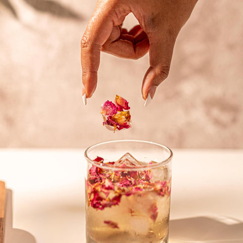Dried Rose Petals - 100% Certified Organic - Herbs - Red Rose Petals for Loose Leaf Tea, Cocktails and Cakes - 4oz Resealable Bag - 1 Pack...