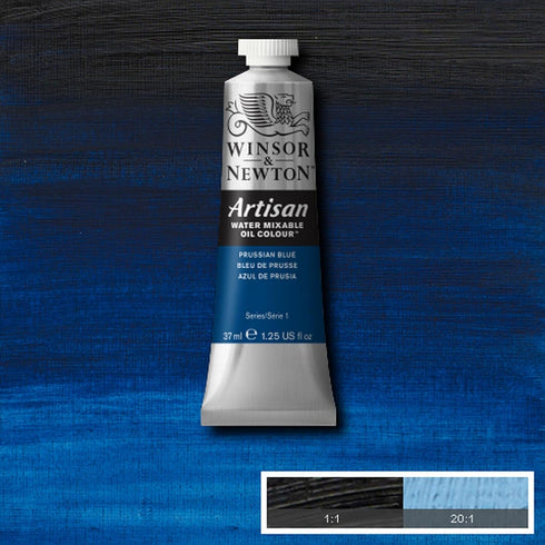 Winsor & Newton Artisan Water Mixable Oil Colour, 1.25-oz (37ml), Prussian Blue...