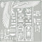 Aleks Melnyk No.449 Metal Stencil, Egyptian Hieroglyphics and God Nekhbet, Small Stencil, 1 PC, Template for Wood Burning, Engraving, Crafting, Sc...