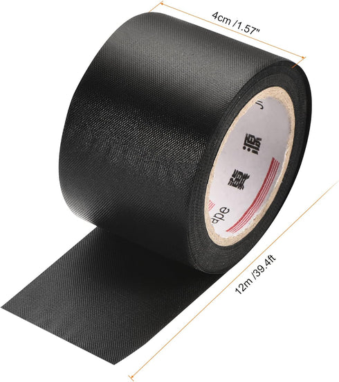 MECCANIXITY Pipe Wrap Tapes Non-Adhesive 4cmx12m Protective Waterproof Tube Protector for Air Conditioner HVAC Pipes, PVC Black Pack of 6...