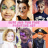 Marspark 24 Pcs Halloween Face Paint Stencils Set Reusable Face Painting Makeup Stencils Face DIY Art Template for Halloween Cosplay...
