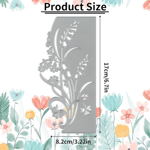 Flower Leaf Metal Die Cuts, Lily of The Valley Lace Bells Edge Cutting Dies Cut Stencils for DIY Scrapbooking Arts Crafts Album Decorative Embossi...