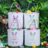 Easter Bunny Basket Egg Bags for Kids,Canvas Cotton Personalized Candy Egg Basket Rabbit Print Buckets with Fluffy Tail Gifts Bags for Easter……...