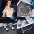 SAILIMUE Crystal Bridal Jewelry Set for Women Rhinestone Necklace Dangle Earrings Bracelet Jewelry Set for Wedding Bride Bridesmaid Gifts Party Pr...