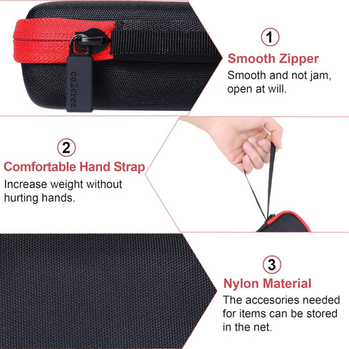 co2CREA Hard Travel Case Replacement for Bosch GLM 20 Compact Blaze 65' Distance Measure (Black Case + Inside Blue + Red Zipper)...