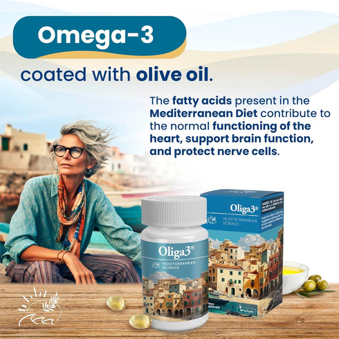 | Omega-3 EPA and DHA with Vitamins D and E | Capsules for Memory and Focus | Antioxidant | Mediterranean Diet | 30 Capsules...