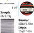 The Beadsmith S-Lon Fire – Braided and Fused Bead Thread – 6lb. Test, 006”/.15mm Diameter, 125 Yard Spool, Crystal Clear Color – Super Strong Stri...