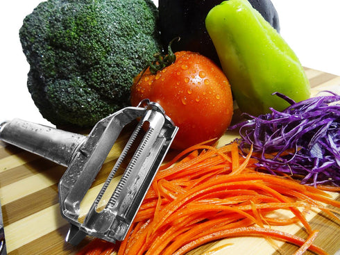 Vegetable Spaghetti Spiralizer Slicer Easy Spiral Zucchini Noodle Carrot,Perfect Kitchen Tools Carrot Grater With Cleaning Brush (Julienne peeler ...