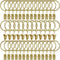 40 Pack Curtain Rings with Clips, Drapery Clips with Rings, Drapes Rings 1.26 in Interior Diameter, Fits up to 1 in Curtain Rod, Gold Color...