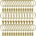 40 Pack Curtain Rings with Clips, Drapery Clips with Rings, Drapes Rings 1.26 in Interior Diameter, Fits up to 1 in Curtain Rod, Gold Color...