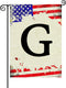 Monogram Letter G Garden Flags, 4th of July Patriotic Memorial Day Garden Flag Decorations 12x18 Inch Double Sided Family Last Name Initial Yard F...
