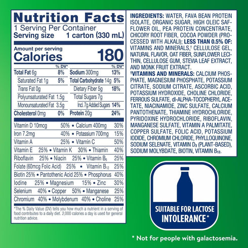 Ensure Plant-Based Vegan Protein Chocolate Nutrition Shake I Gluten-Free I Dairy-Free I Soy-Free Shake 12 Pack...