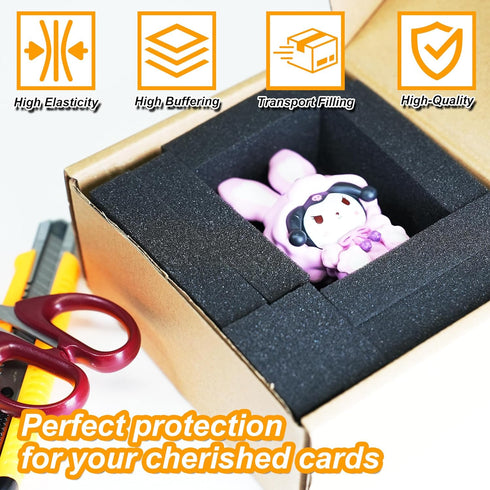 Foam Card Dividers - 24 PCS Card Dividers for Storage Boxes Multifunction Foam Dividers for Trading Cards Shock Absorbing Foam Block for Sport Pla...