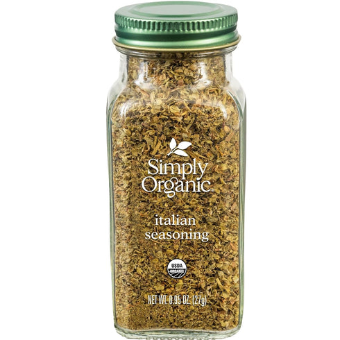 Simply Organic Italian Seasoning, 0.95 Ounce, Organic Herbs, Oregano, Majoram, Thyme, Rosemary, Basil, Sage, Kosher, NonGMO...