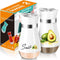 Avocado Salt and Pepper Shakers Set,4 oz Glass Bottom Salt Pepper Shaker with Stainless Steel Lid Kitchen Decor and Accessories Refillable Design(...
