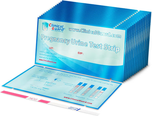 Clinical Guard 50 Pregnancy Test Strips - Sensitive & Accurate Measurement Within 5 mins - Early Detection Pregnancy Test Strip - Easy to Use for ...