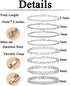 Tornito 8Pcs Chain Bracelet Stainless Steel Curb Width Rope Figaro Cuban Link Paperclip Twist Chain Bracelets Set for Men Women 7.5/8.3/9.0 Inches...