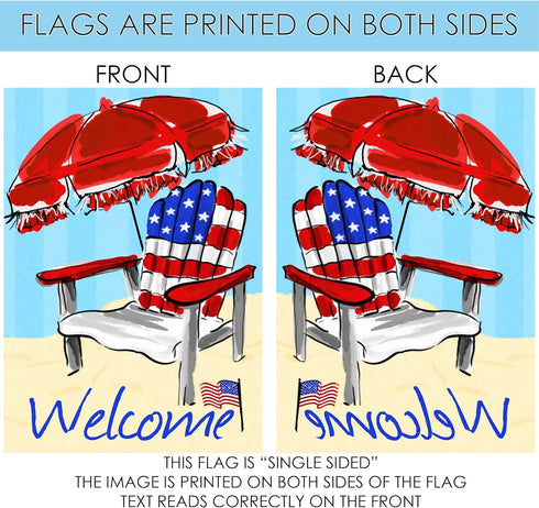 Toland Home Garden 1112362 American Beach Patriotic Flag 12x18 Inch Double Sided Patriotic Garden Flag for Outdoor House summer Flag Yard Decorati...